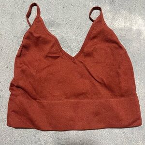 Bozzolo Terracotta Ribbed Top